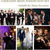 imageCOOFANDY Mens 2 Piece Suit Slim Fit Shawl Lapel One Button Formal Tuxedo Jacket Pants Set for Wedding Prom BusinessNavy
