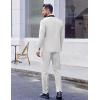 imageCOOFANDY Mens 2 Piece Suit Slim Fit Shawl Lapel One Button Formal Tuxedo Jacket Pants Set for Wedding Prom BusinessWhite