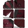 imageCOOFANDY Mens 2 Piece Suit Slim Fit Shawl Lapel One Button Formal Tuxedo Jacket Pants Set for Wedding Prom BusinessWine Red