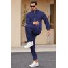imageCOOFANDY Mens 2 Piece Tracksuit Casual Sweatsuits Full Zip Track Suits Jogging Athletic Suit SetsBlue Violet