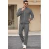 imageCOOFANDY Mens 2 Piece Tracksuit Casual Sweatsuits Full Zip Track Suits Jogging Athletic Suit SetsDark Grey