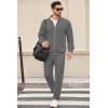 imageCOOFANDY Mens 2 Piece Tracksuit Casual Sweatsuits Full Zip Track Suits Jogging Athletic Suit SetsDark Grey