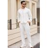 imageCOOFANDY Mens 2 Piece Tracksuit Casual Sweatsuits Full Zip Track Suits Jogging Athletic Suit SetsWhite