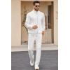 imageCOOFANDY Mens 2 Piece Tracksuit Casual Sweatsuits Full Zip Track Suits Jogging Athletic Suit SetsWhite