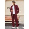 imageCOOFANDY Mens 2 Piece Tracksuit Casual Sweatsuits Full Zip Track Suits Jogging Athletic Suit SetsWine Red