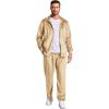 imageCOOFANDY Mens 2 Piece Velour Tracksuit Full Zip Jackets Pants Velvet Jogging Suits Sweatsuit SetChampagne