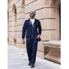 imageCOOFANDY Mens 2 Piece Velour Tracksuit Full Zip Jackets Pants Velvet Jogging Suits Sweatsuit SetNavy Blue