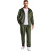 imageCOOFANDY Mens 2 Piece Velour Tracksuit Full Zip Jackets Pants Velvet Jogging Suits Sweatsuit SetOlive Green