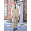 imageCOOFANDY Mens 3 Piece Wedding Suit Set One Button Slim Fit Jacket Blazer Vest Pants Set Groom Prom Tuxedo SuitsKhaki