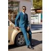 imageCOOFANDY Mens 3 Pieces Suit Classic One Button Single Breasted Slim Fit Blazer Jacket Vest Pants Set Wedding BusinesDark Blue