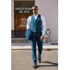 imageCOOFANDY Mens 3 Pieces Suit Classic One Button Single Breasted Slim Fit Blazer Jacket Vest Pants Set Wedding BusinesDark Blue