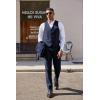 imageCOOFANDY Mens 3 Pieces Suit Classic One Button Single Breasted Slim Fit Blazer Jacket Vest Pants Set Wedding BusinesNavy Blue