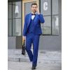 imageCOOFANDY Mens 3 Pieces Suit Slim Fit Tuxedo Set One Button Shawl Lapel Dinner Prom Jacket Vest Pants with TieBlue