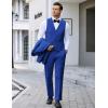 imageCOOFANDY Mens 3 Pieces Suit Slim Fit Tuxedo Set One Button Shawl Lapel Dinner Prom Jacket Vest Pants with TieBlue