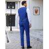 imageCOOFANDY Mens 3 Pieces Suit Slim Fit Tuxedo Set One Button Shawl Lapel Dinner Prom Jacket Vest Pants with TieBlue
