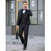 imageCOOFANDY Mens 3 Pieces Suit Slim Fit Tuxedo Set One Button Shawl Lapel Dinner Prom Jacket Vest Pants with TieDgreyBlack