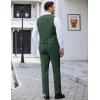 imageCOOFANDY Mens 3 Pieces Suit Slim Fit Tuxedo Set One Button Shawl Lapel Dinner Prom Jacket Vest Pants with TieGreen