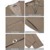 imageCOOFANDY Mens 3 Pieces Suit Slim Fit Tuxedo Set One Button Shawl Lapel Dinner Prom Jacket Vest Pants with TieKhaki