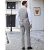 imageCOOFANDY Mens 3 Pieces Suit Slim Fit Tuxedo Set One Button Shawl Lapel Dinner Prom Jacket Vest Pants with TieLight Grey
