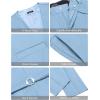 imageCOOFANDY Mens 3 Pieces Suit Slim Fit Tuxedo Set One Button Shawl Lapel Dinner Prom Jacket Vest Pants with TieSky Blue