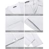 imageCOOFANDY Mens 3 Pieces Suit Slim Fit Tuxedo Set One Button Shawl Lapel Dinner Prom Jacket Vest Pants with TieWhite