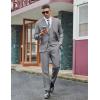 imageCOOFANDY Mens 3 Pieces Suits Classic Fit 2 Buttons Dress Suit Set Wedding Business Dinner Prom Jacket Vest PantsLight Grey
