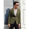 imageCOOFANDY Mens Blazer Jacket One Button Casual Suit Jackets Stretch Knit Sport CoatArmy Green