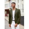 imageCOOFANDY Mens Blazer Jacket One Button Casual Suit Jackets Stretch Knit Sport CoatArmy Green