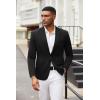 imageCOOFANDY Mens Blazer Jacket One Button Casual Suit Jackets Stretch Knit Sport CoatBlack