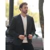 imageCOOFANDY Mens Blazer Jacket One Button Casual Suit Jackets Stretch Knit Sport CoatBlack