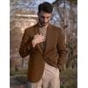 imageCOOFANDY Mens Blazer Jacket One Button Casual Suit Jackets Stretch Knit Sport CoatBrown