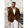 imageCOOFANDY Mens Blazer Jacket One Button Casual Suit Jackets Stretch Knit Sport CoatBrown2