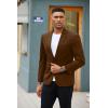 imageCOOFANDY Mens Blazer Jacket One Button Casual Suit Jackets Stretch Knit Sport CoatBrown2
