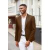imageCOOFANDY Mens Blazer Jacket One Button Casual Suit Jackets Stretch Knit Sport CoatBrown2