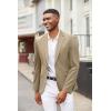 imageCOOFANDY Mens Blazer Jacket One Button Casual Suit Jackets Stretch Knit Sport CoatChampagne