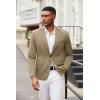 imageCOOFANDY Mens Blazer Jacket One Button Casual Suit Jackets Stretch Knit Sport CoatChampagne