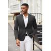 imageCOOFANDY Mens Blazer Jacket One Button Casual Suit Jackets Stretch Knit Sport CoatDark Gray