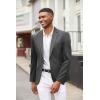 imageCOOFANDY Mens Blazer Jacket One Button Casual Suit Jackets Stretch Knit Sport CoatDark Gray