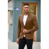imageCOOFANDY Mens Blazer Jacket One Button Casual Suit Jackets Stretch Knit Sport CoatKhaki
