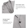 imageCOOFANDY Mens Blazer Jacket One Button Casual Suit Jackets Stretch Knit Sport CoatLight Gray