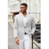 imageCOOFANDY Mens Blazer Jacket One Button Casual Suit Jackets Stretch Knit Sport CoatWhite