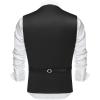 imageCOOFANDY Mens Business Suit Vest Casual Dress Vest Slim Fit Formal WaistcoatBlack
