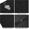 imageCOOFANDY Mens Business Suit Vest Casual Dress Vest Slim Fit Formal WaistcoatBlack