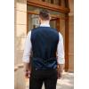 imageCOOFANDY Mens Business Suit Vest Casual Dress Vest Slim Fit Formal WaistcoatDark Blue