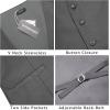 imageCOOFANDY Mens Business Suit Vest Casual Dress Vest Slim Fit Formal WaistcoatDark Grey