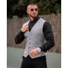 imageCOOFANDY Mens Business Suit Vest Casual Dress Vest Slim Fit Formal WaistcoatGrey