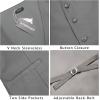imageCOOFANDY Mens Business Suit Vest Casual Dress Vest Slim Fit Formal WaistcoatGrey