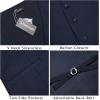 imageCOOFANDY Mens Business Suit Vest Casual Dress Vest Slim Fit Formal WaistcoatNavy