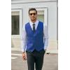 imageCOOFANDY Mens Business Suit Vest Casual Dress Vest Slim Fit Formal WaistcoatRoyal Blue