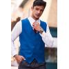 imageCOOFANDY Mens Business Suit Vest Casual Dress Vest Slim Fit Formal WaistcoatRoyal Blue